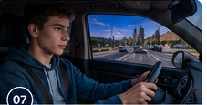 Teen driver training in simulator